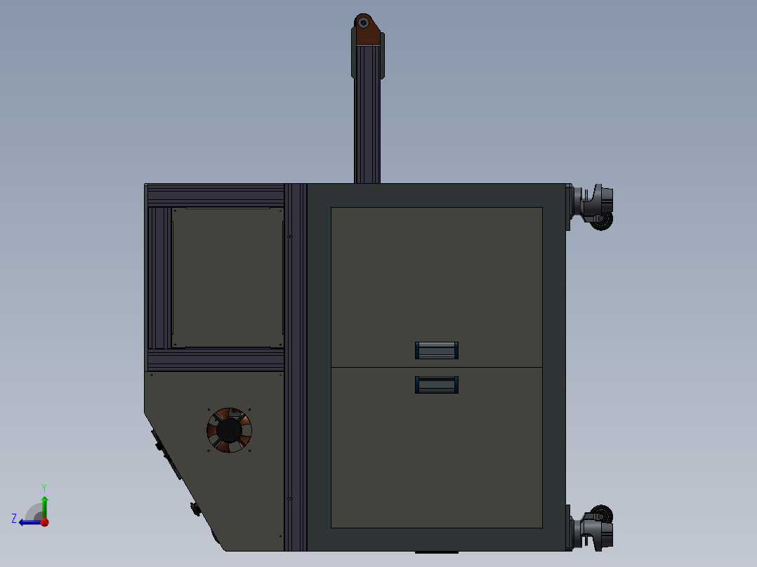 卷线机3D模型右视图