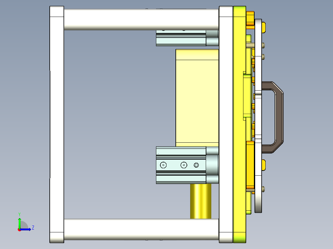 REACHER-C-笔记本CNC工装夹具三维模型CNC5-0614左视图