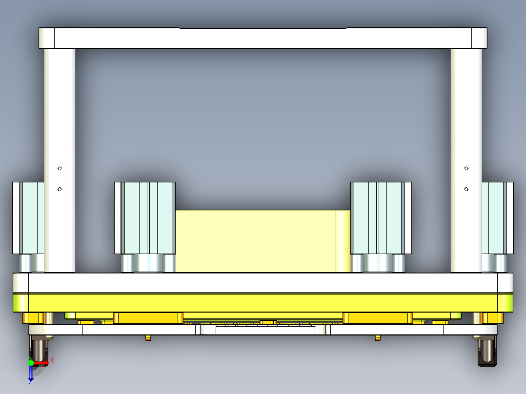 REACHER-C-笔记本CNC工装夹具三维模型CNC5-0614俯视图