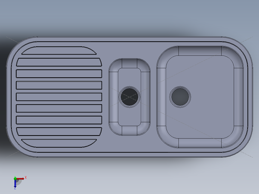 水槽、不锈钢水槽(91)俯视图