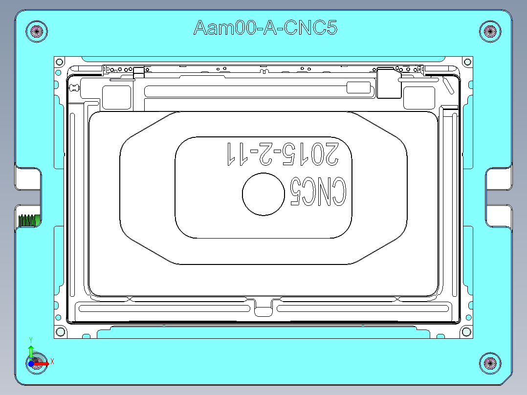 Aam00-A-笔记本CNC工装夹具三维模型CNC5-0430前视图