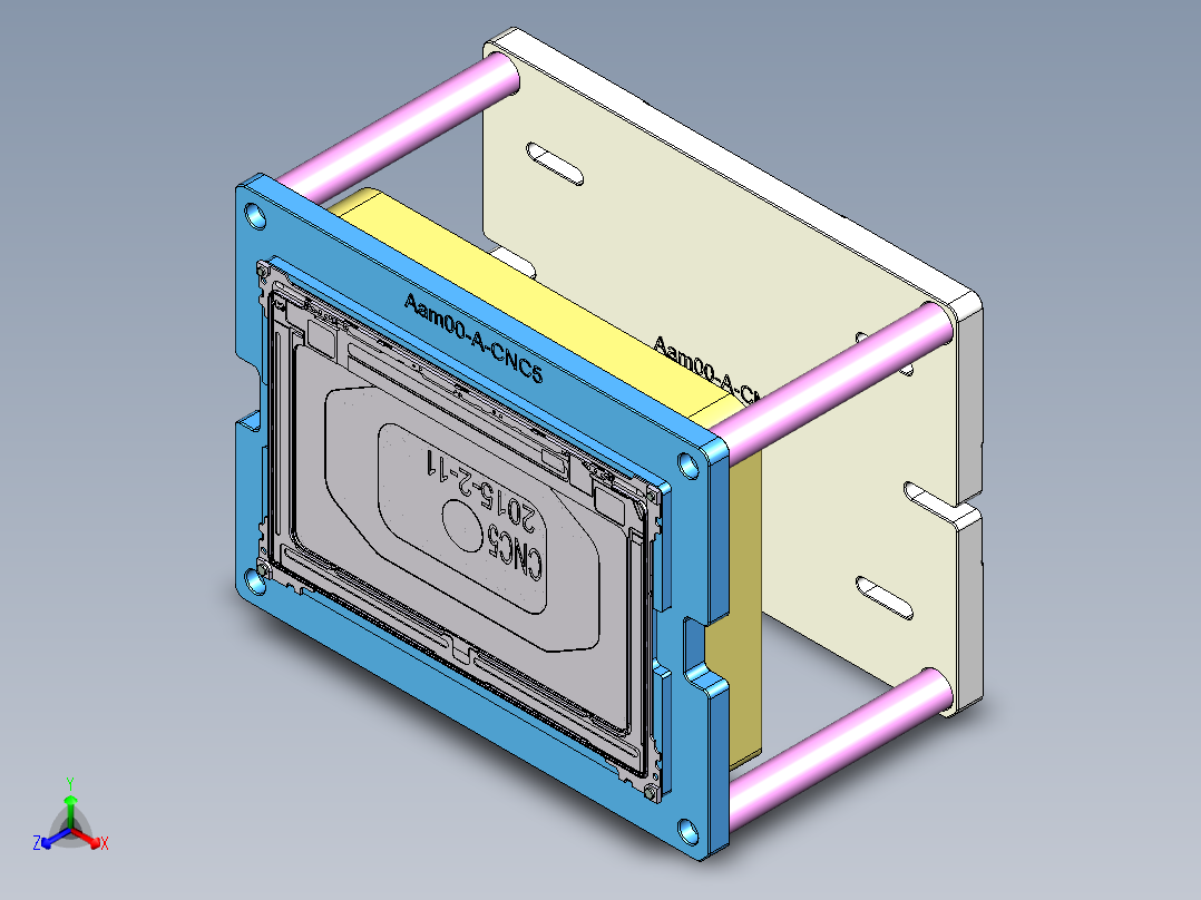 Aam00-A-笔记本CNC工装夹具三维模型CNC5-0430正等轴测图