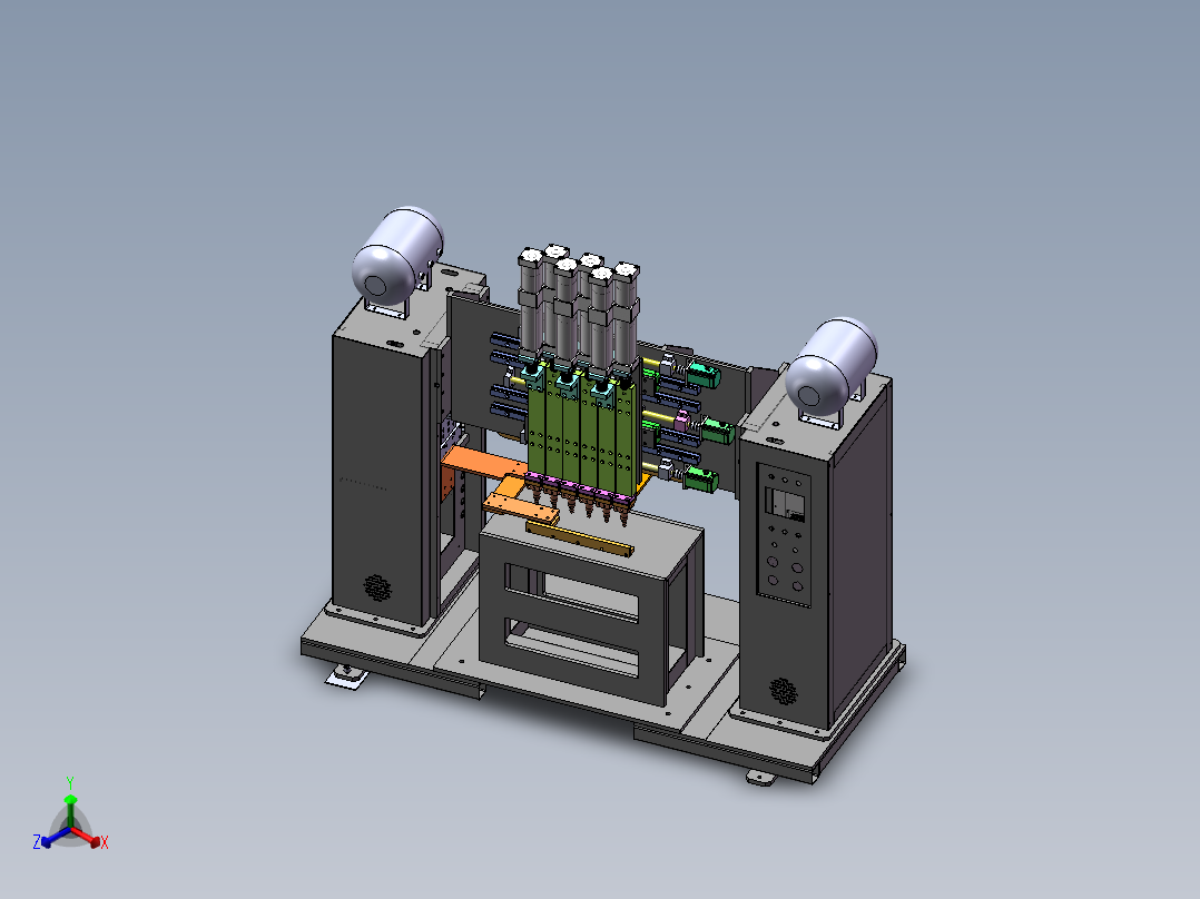 2023.02月-龙门式6点伺服可调中频逆变电阻焊机sw19正等轴测图