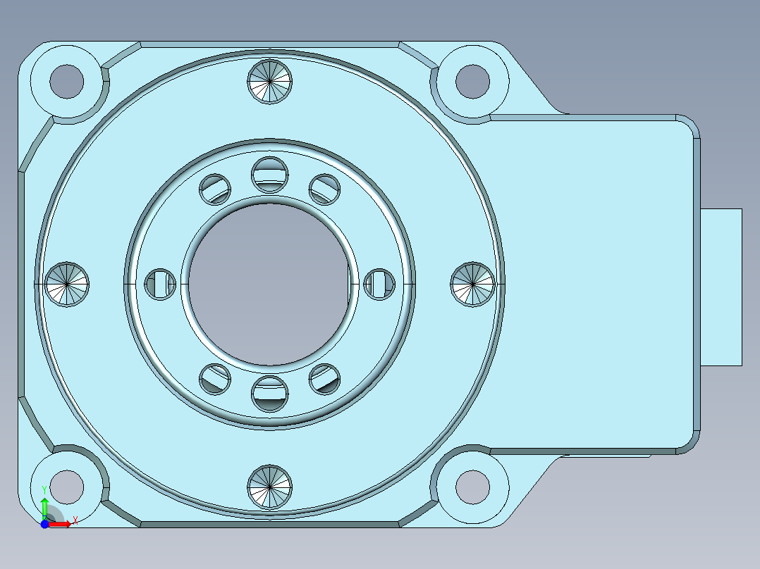 中空旋转平台GSB60-05K-OS前视图