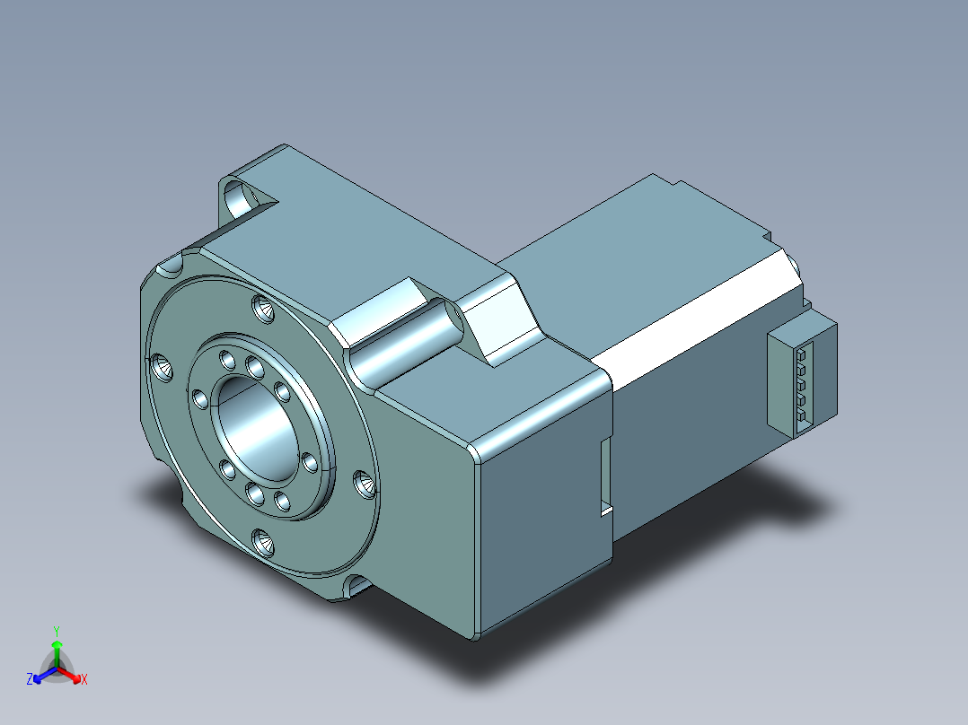 中空旋转平台GSB60-05K-OS正等轴测图