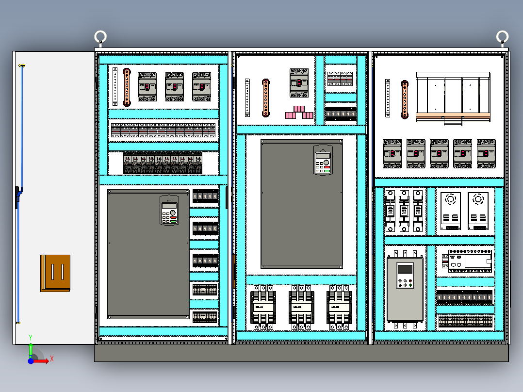 软启动PLC控制柜 63658前视图
