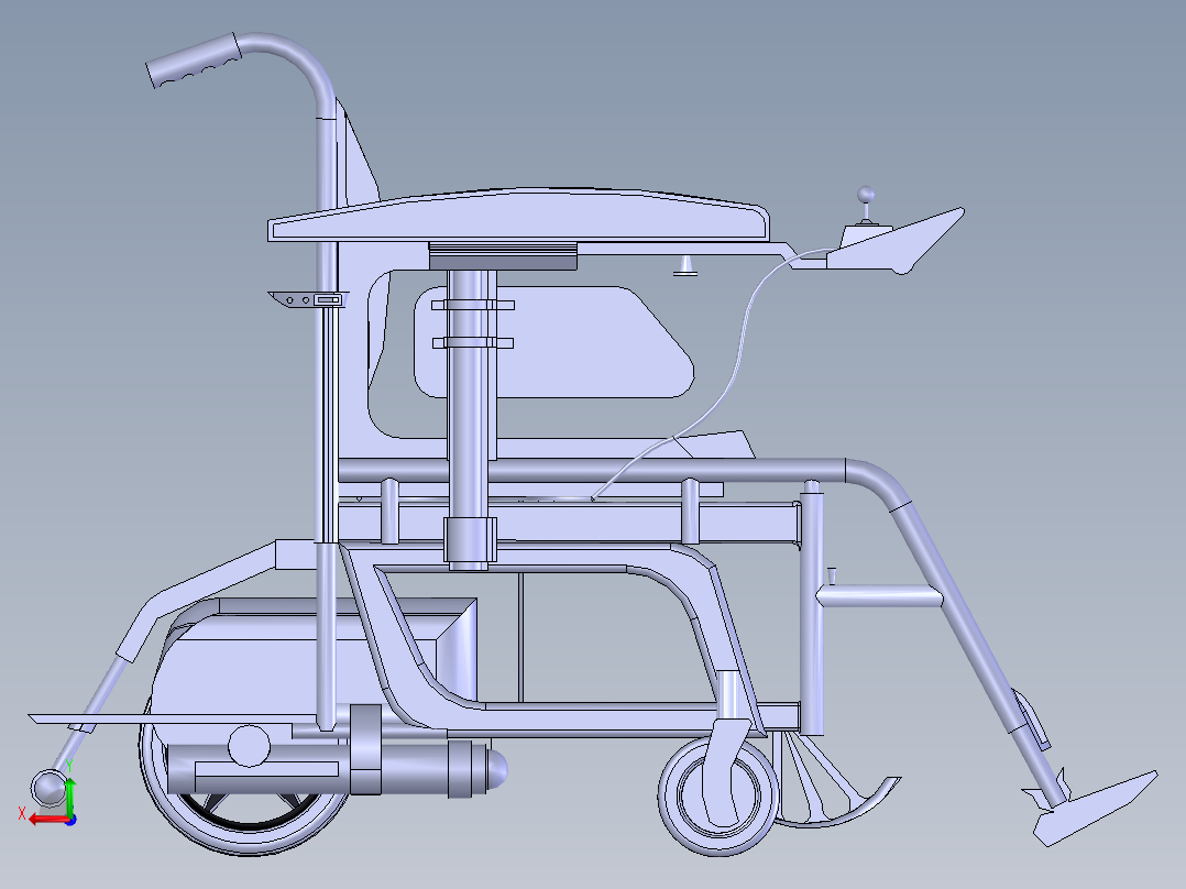 遥控轮椅后视图