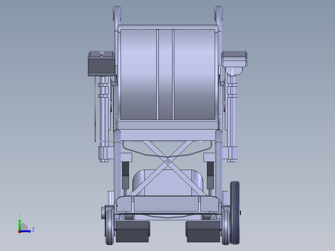 遥控轮椅左视图