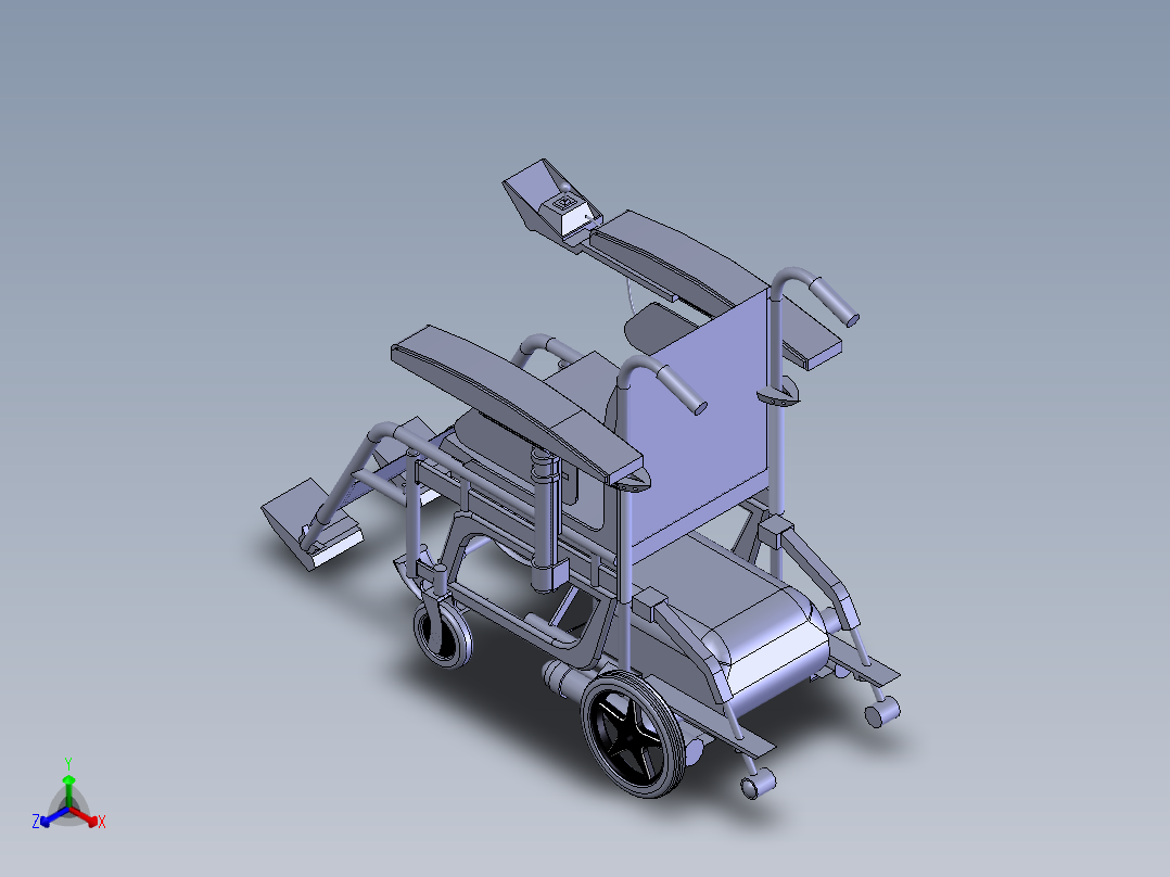 遥控轮椅正等轴测图