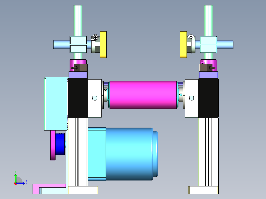 小型化皮带倍速输送线设计左视图
