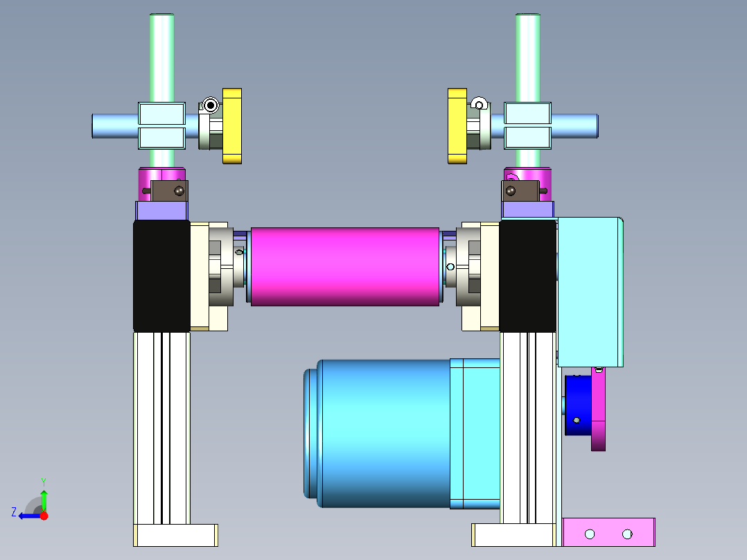 小型化皮带倍速输送线设计右视图