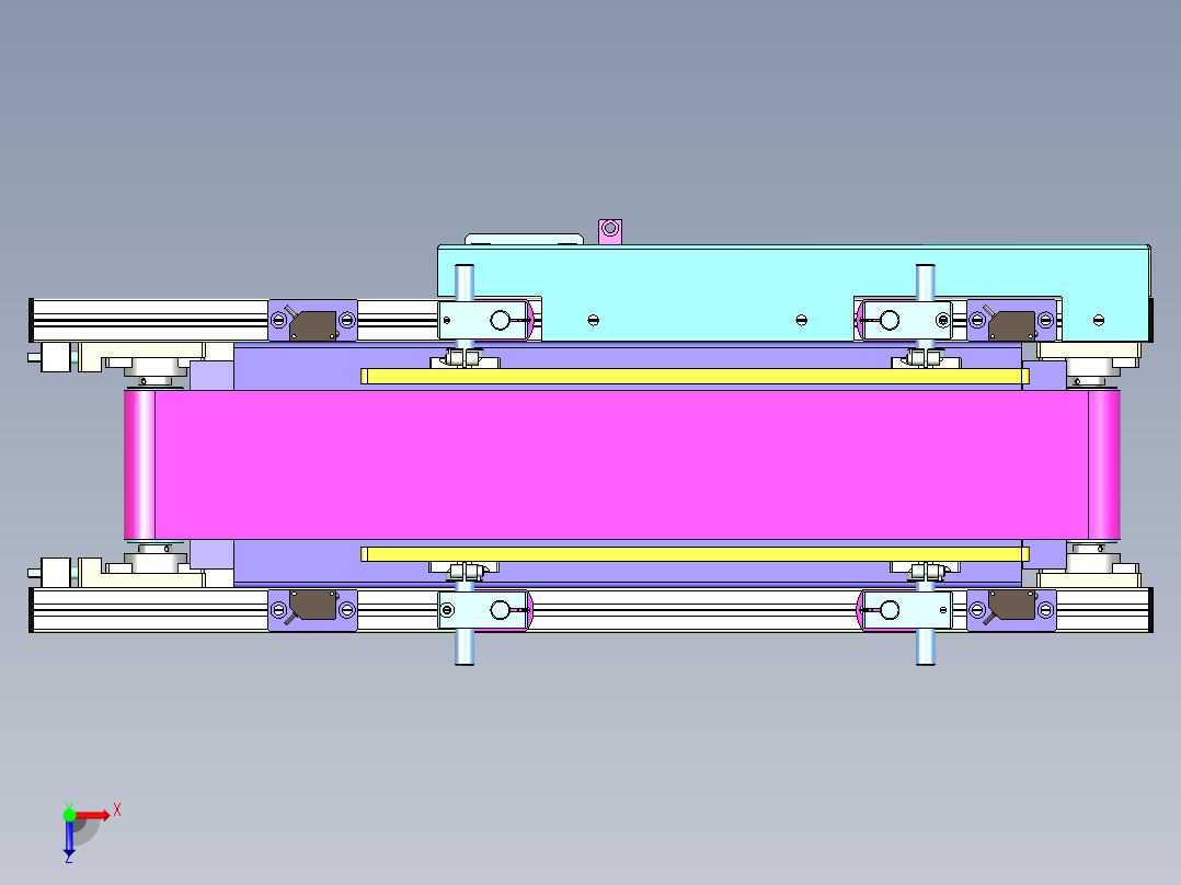 小型化皮带倍速输送线设计俯视图