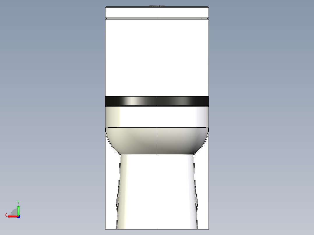 B3003334-紧凑型（深度小于25英寸）马桶后视图