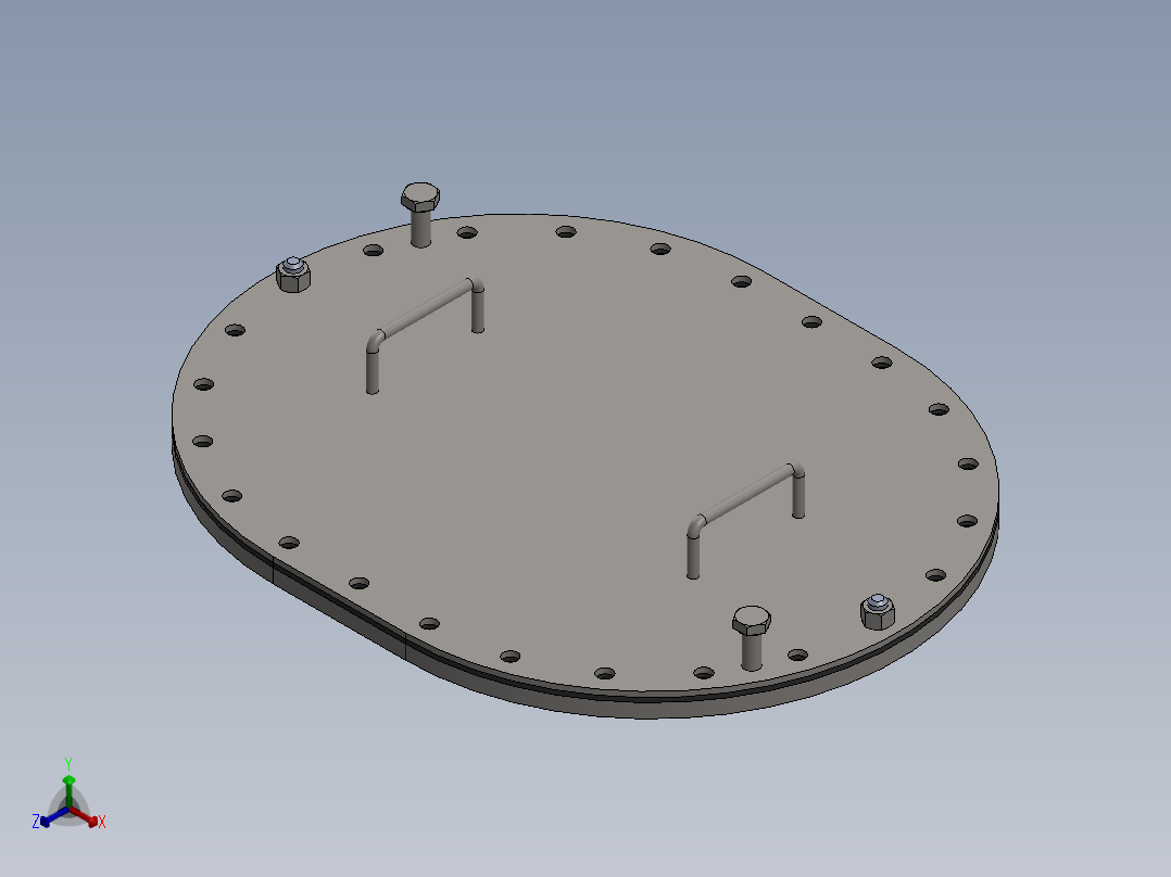 人孔manhole STL SW正等轴测图
