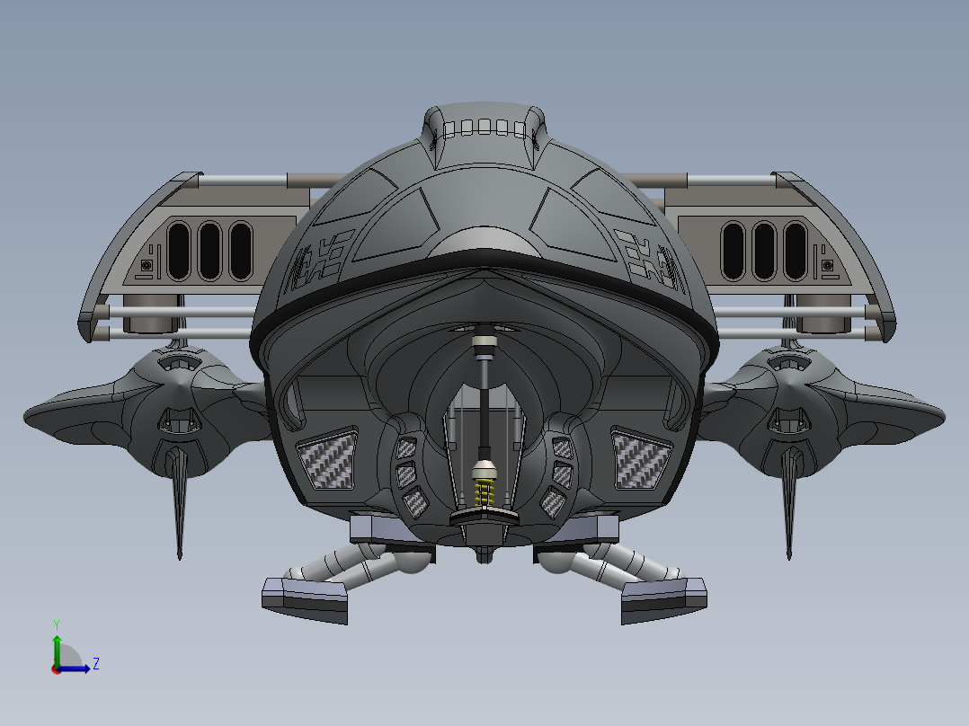 宇宙飞船(69)左视图