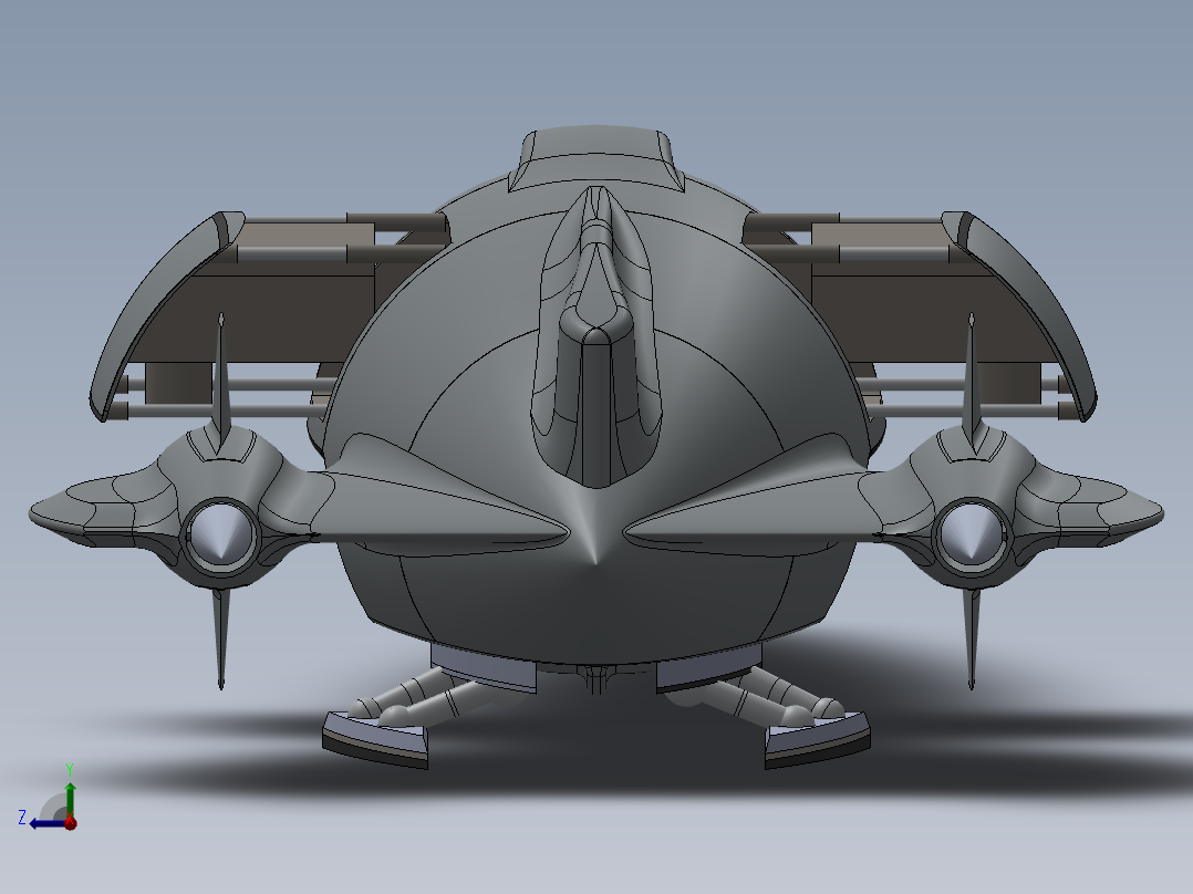 宇宙飞船(69)右视图