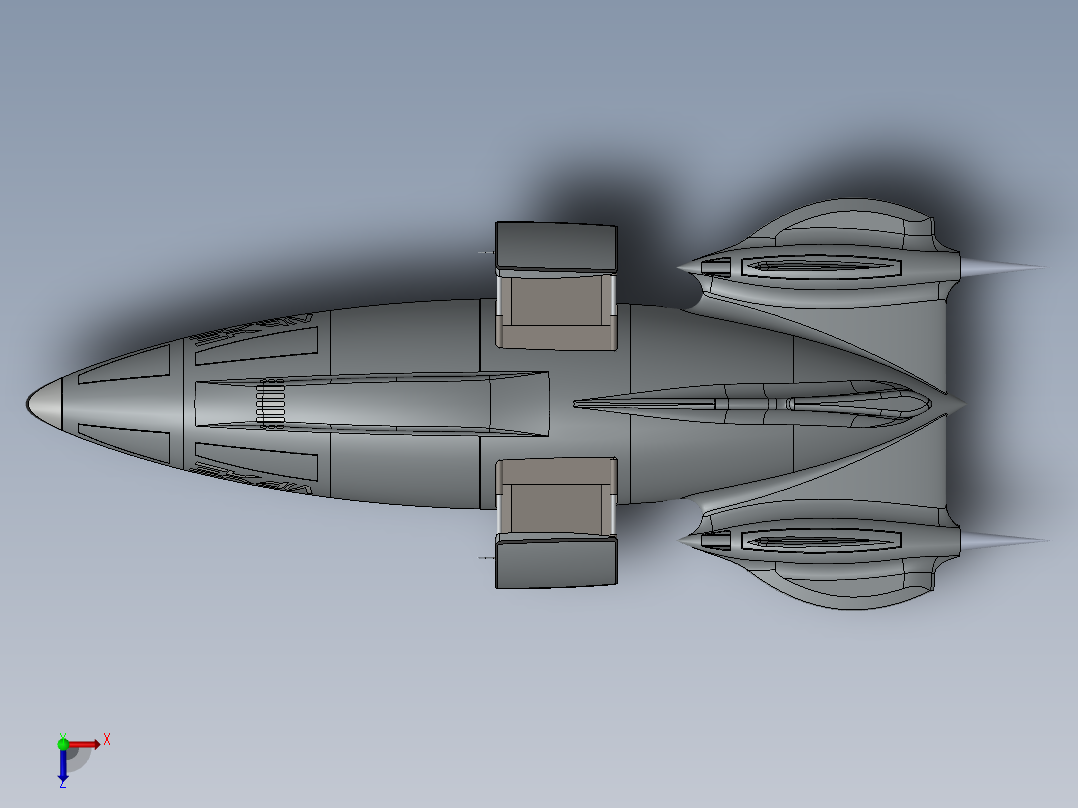 宇宙飞船(69)俯视图