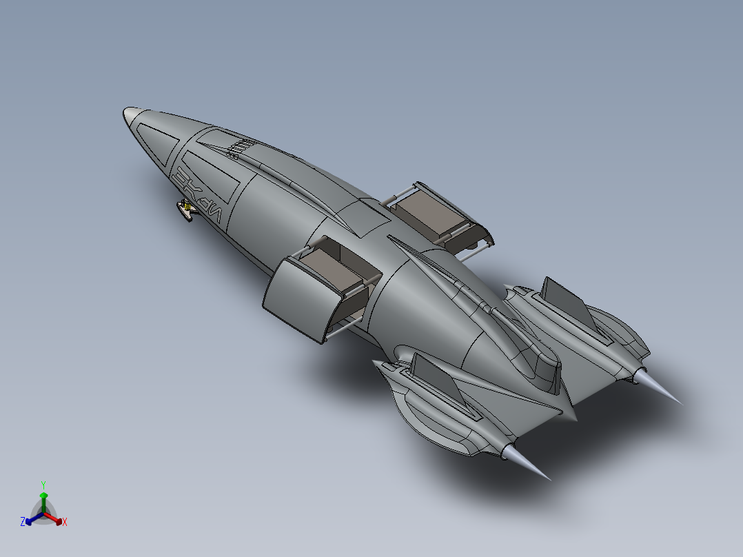 宇宙飞船(69)正等轴测图