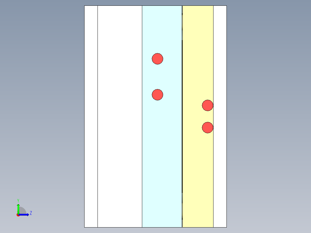 电源盒上下盖（两板模+镶件）左视图
