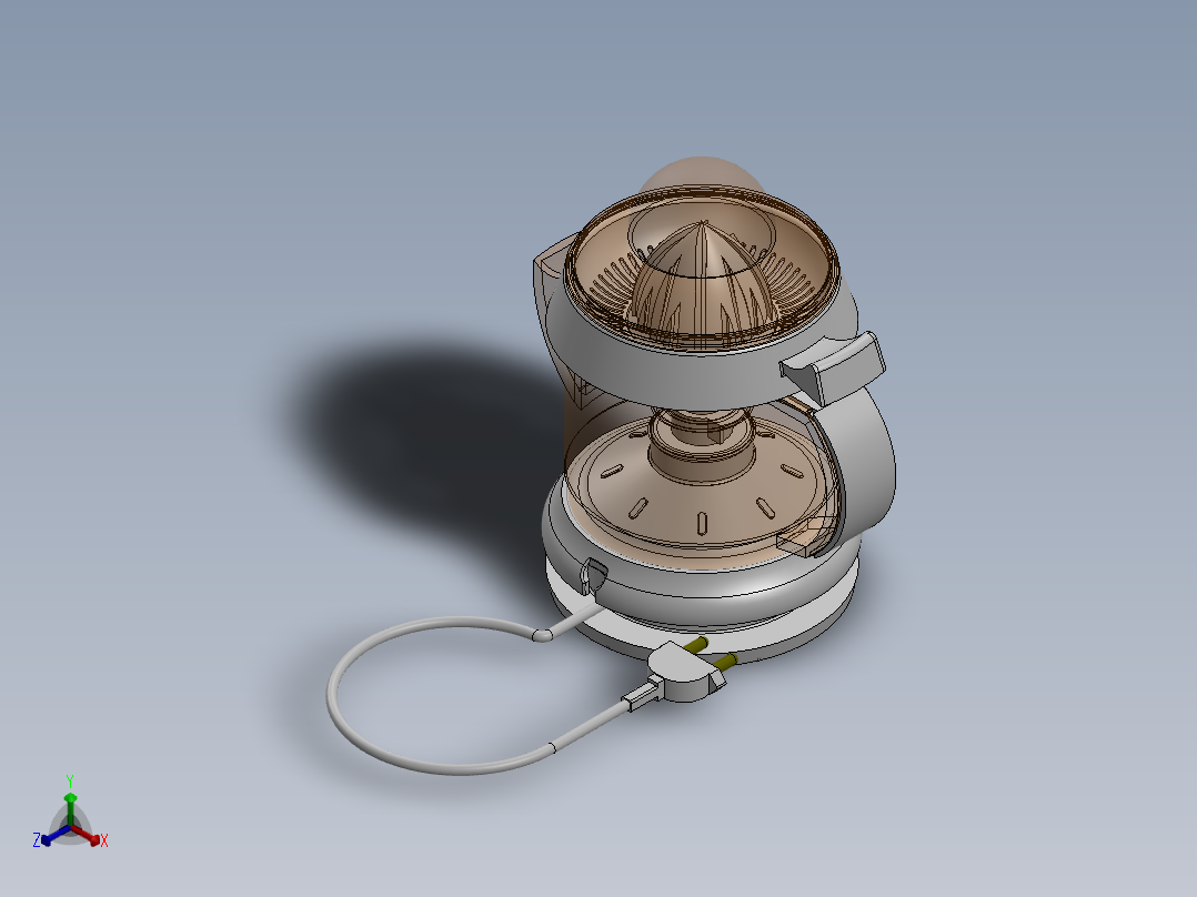 榨汁机正等轴测图