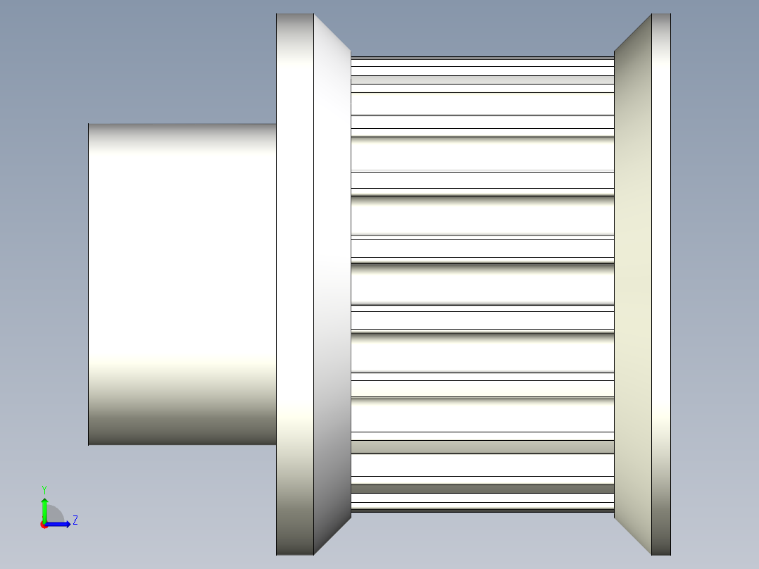 A2004909-参数化 GT2 同步带轮左视图