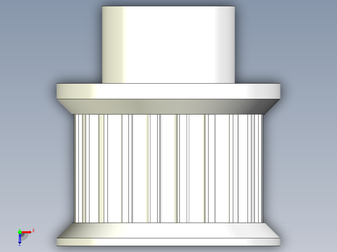 A2004909-参数化 GT2 同步带轮俯视图