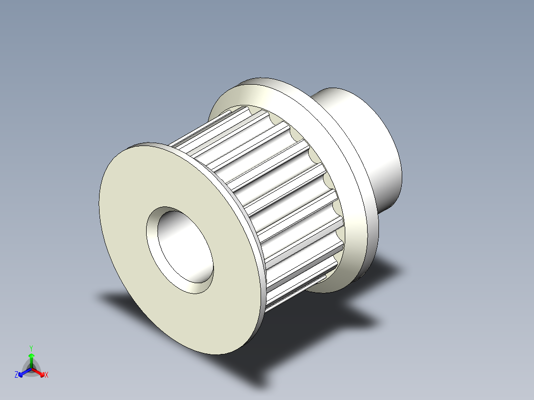 A2004909-参数化 GT2 同步带轮正等轴测图