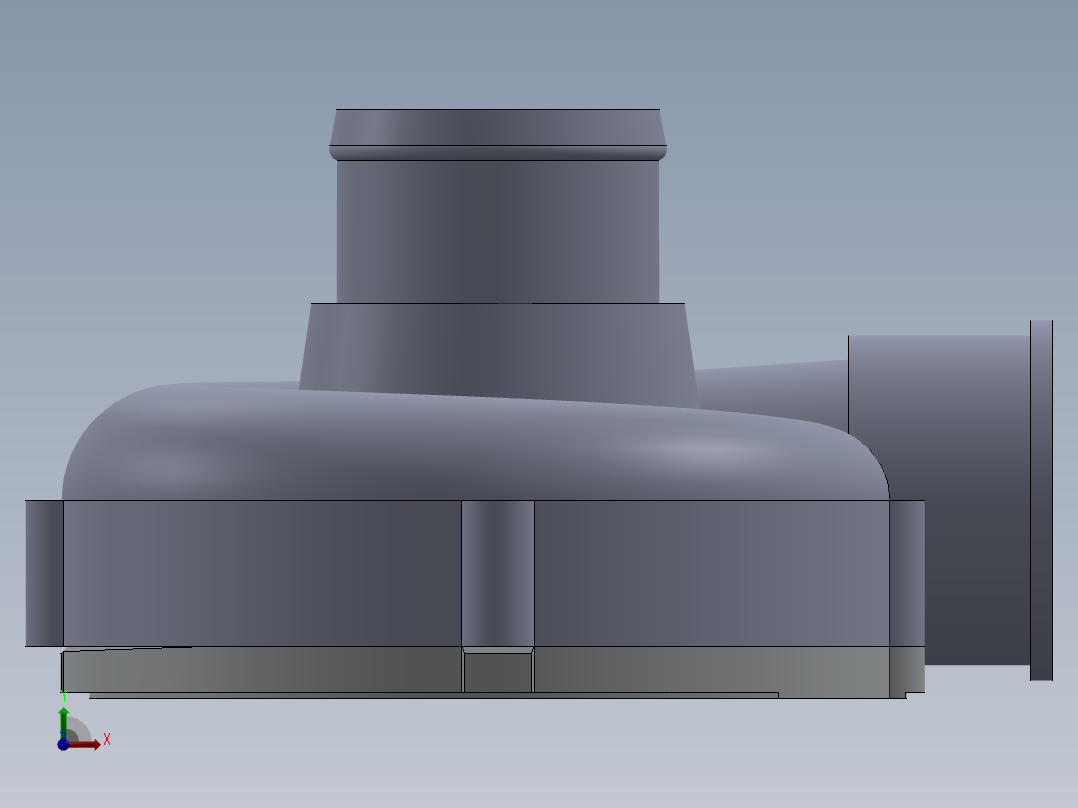 A2004936-GT1749S 涡轮增压器的压缩机前视图