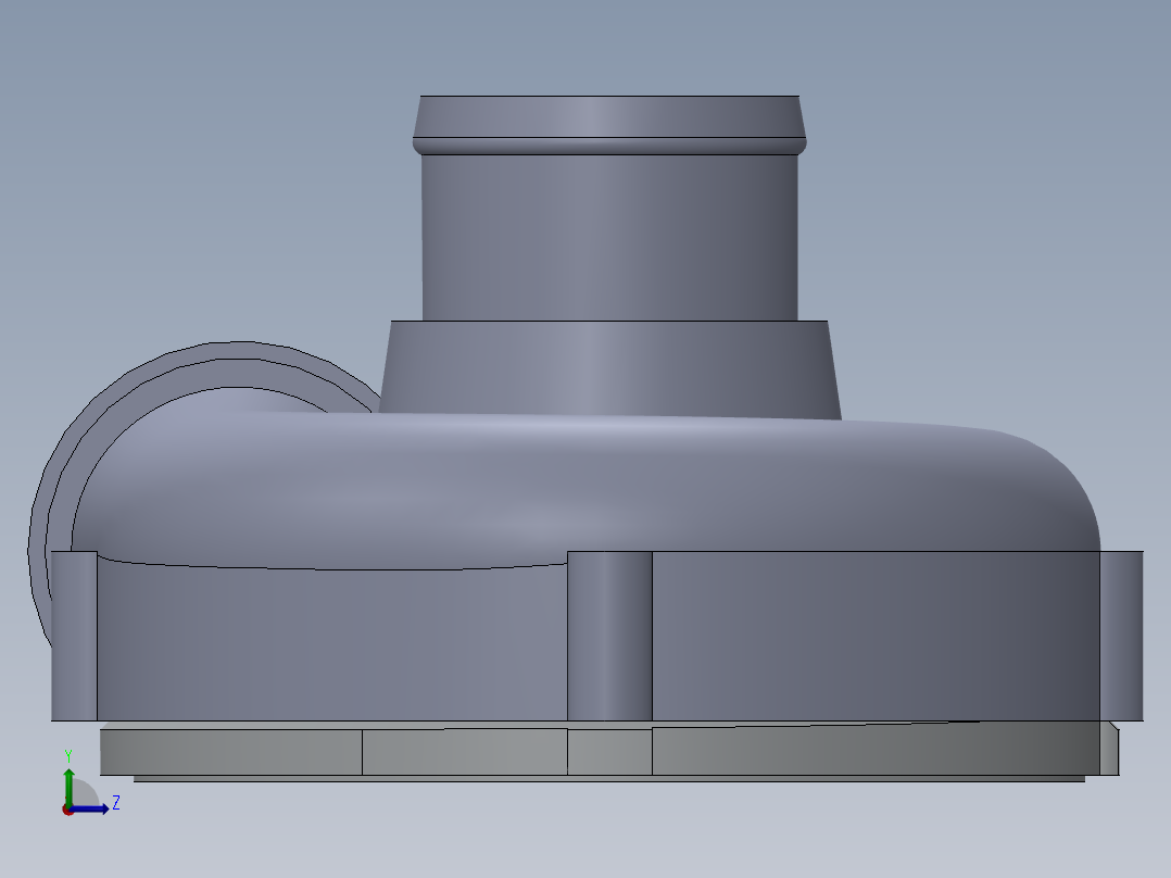 A2004936-GT1749S 涡轮增压器的压缩机左视图