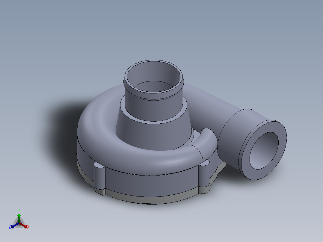 A2004936-GT1749S 涡轮增压器的压缩机正等轴测图