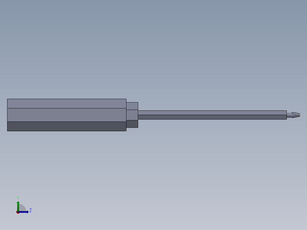 可反转双头螺丝刀左视图