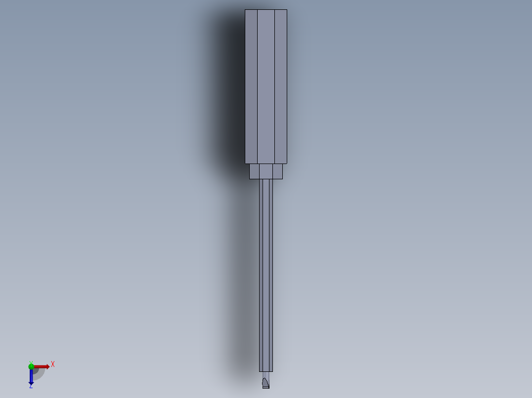 可反转双头螺丝刀俯视图