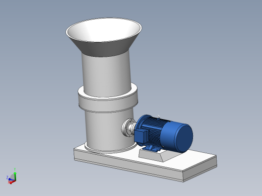 立式秸秆压块成形机设计三维