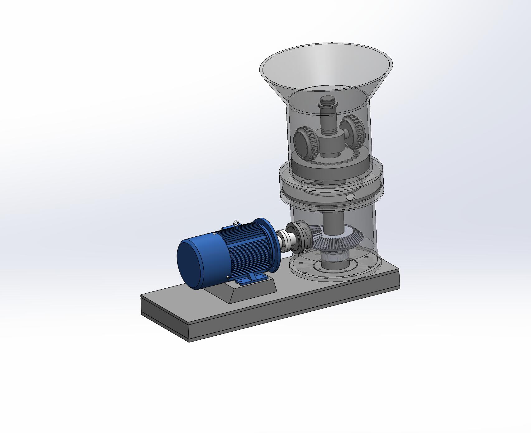 立式秸秆压块成形机设计三维