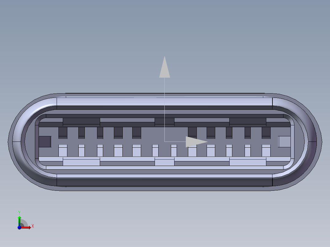 通用串口总线3.1 Type-C连接器公头适配器前视图