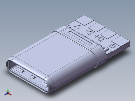通用串口总线3.1 Type-C连接器公头适配器正等轴测缩略图