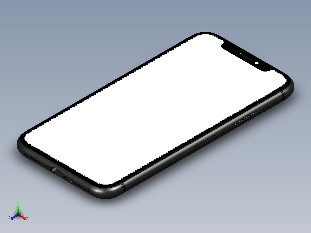 苹果iphone x智能手机16正等轴测图