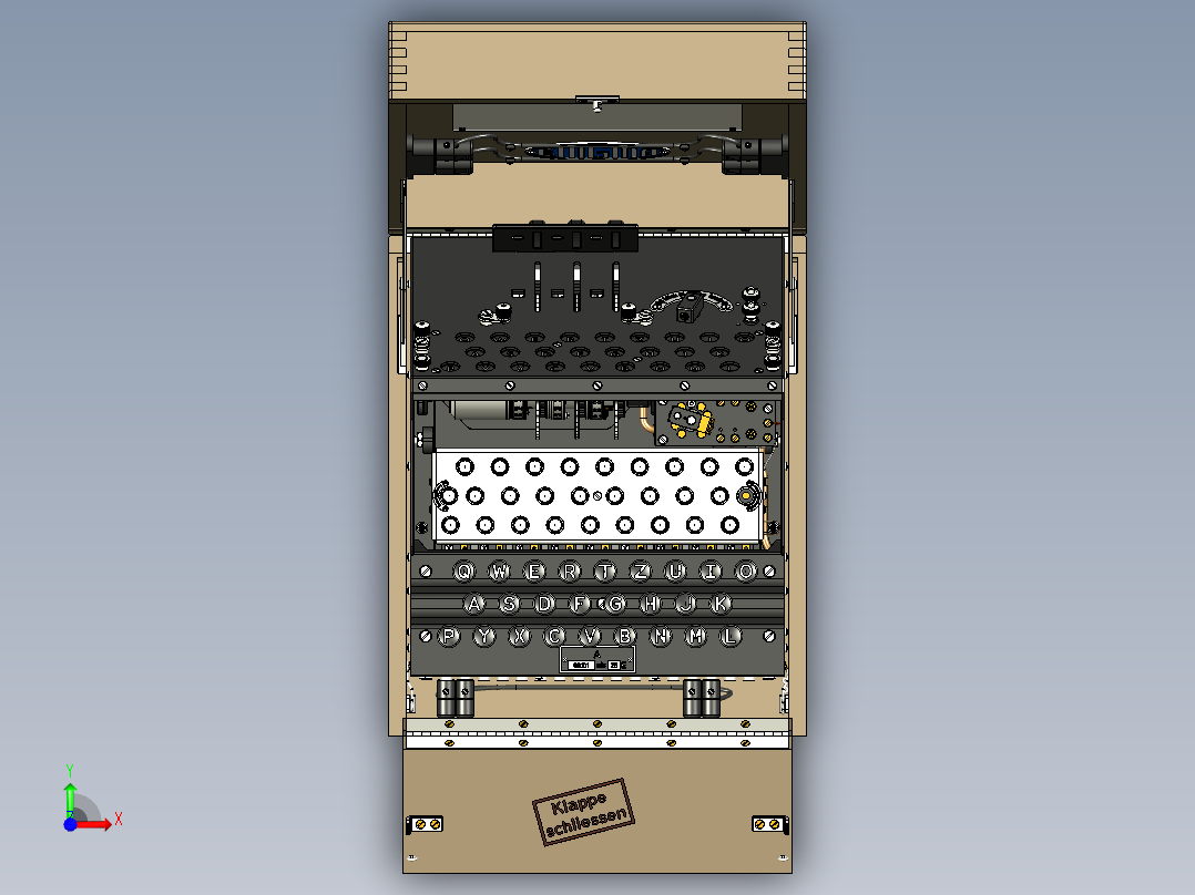 三转子恩尼格玛密码机前视图