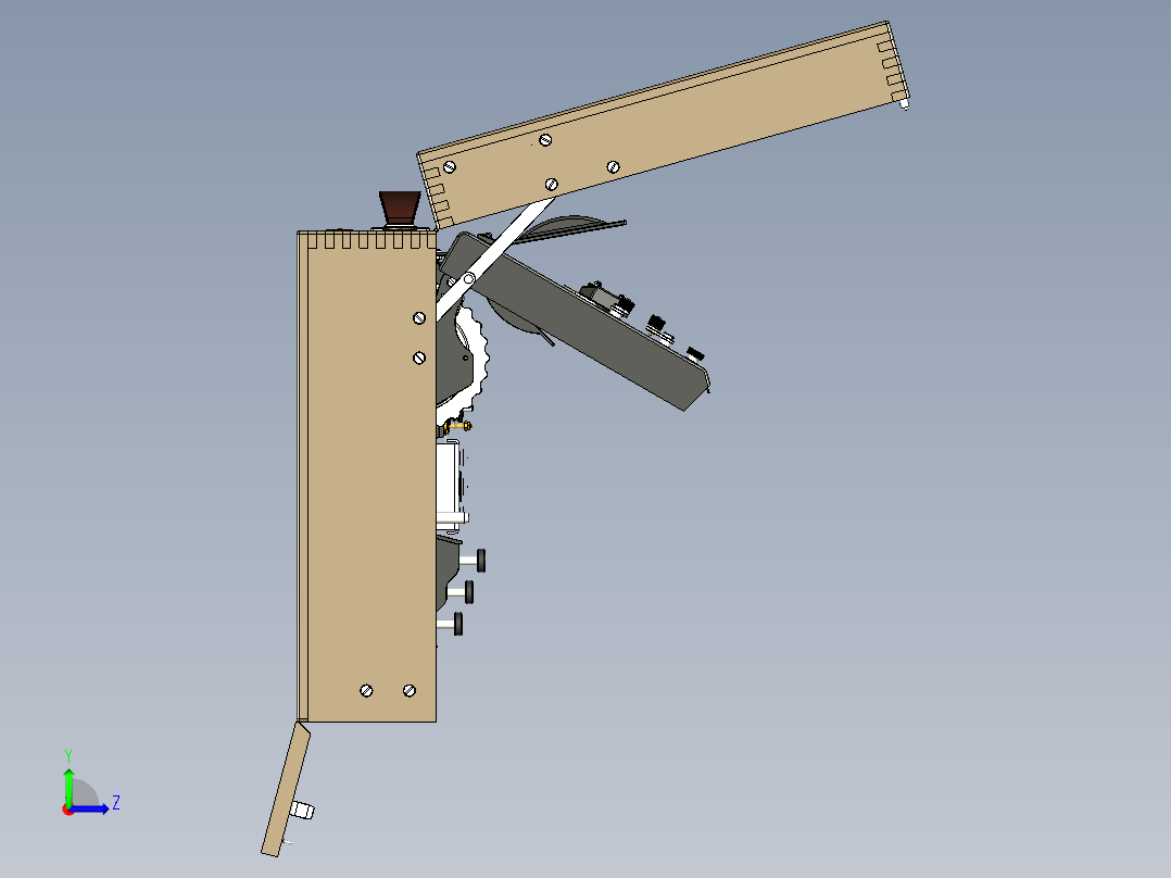 三转子恩尼格玛密码机左视图