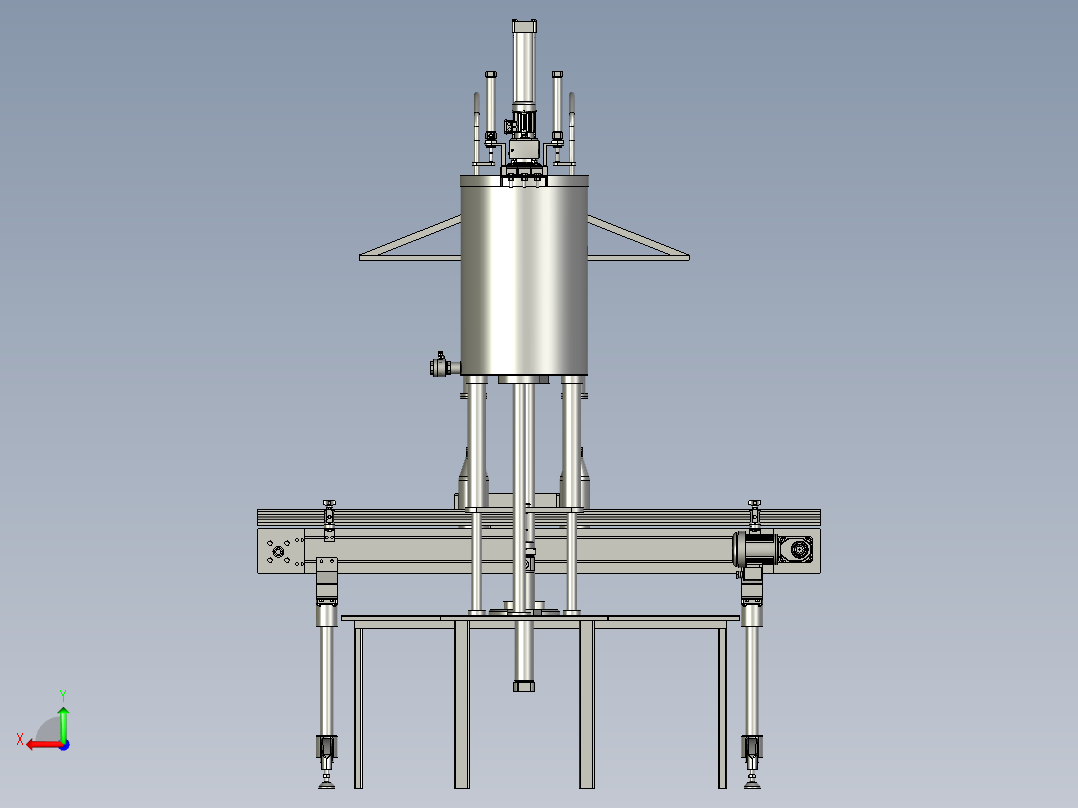 实验型小型液体灌装设备后视图
