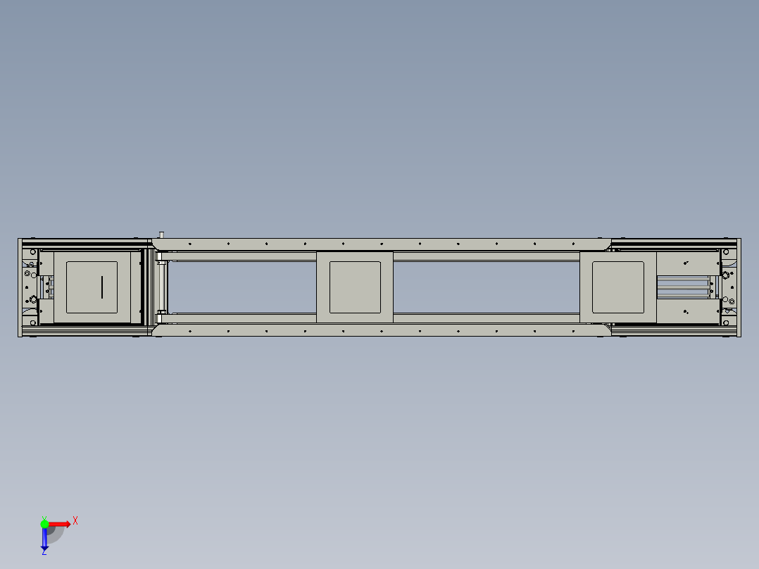 电子厂组装生产输送托盘单倍速链输送线双皮带装备线俯视图