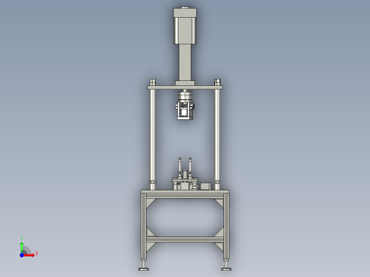 压力机转子电枢轴的压入装置前视缩略图