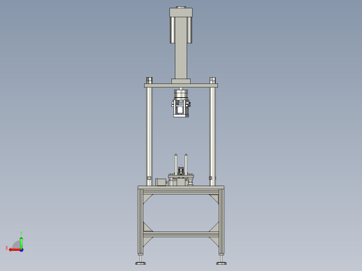 压力机转子电枢轴的压入装置后视缩略图