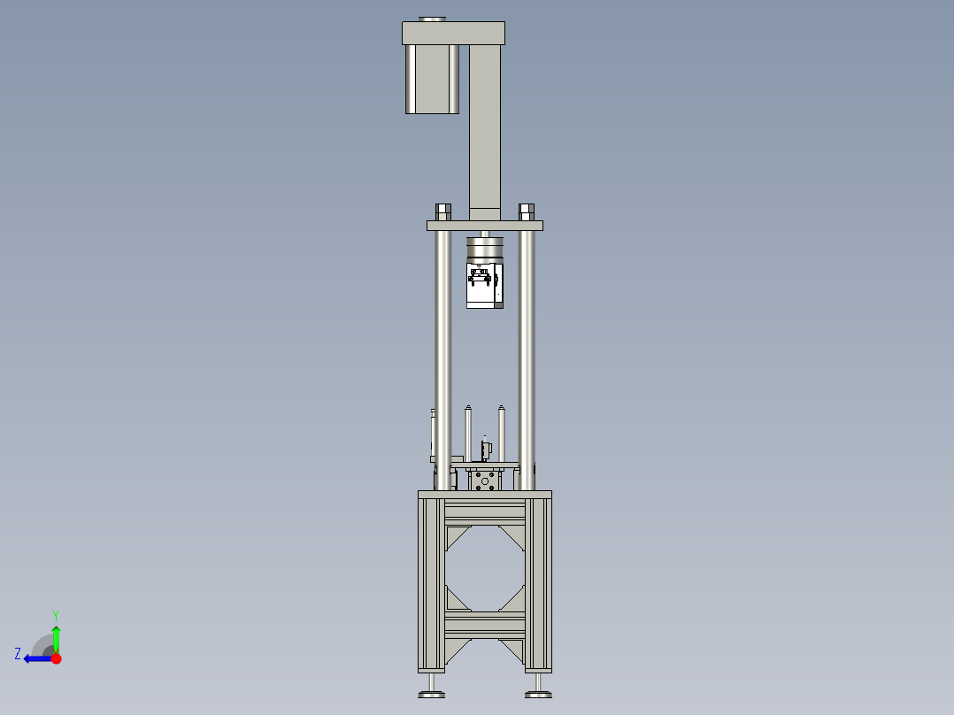 压力机转子电枢轴的压入装置右视图