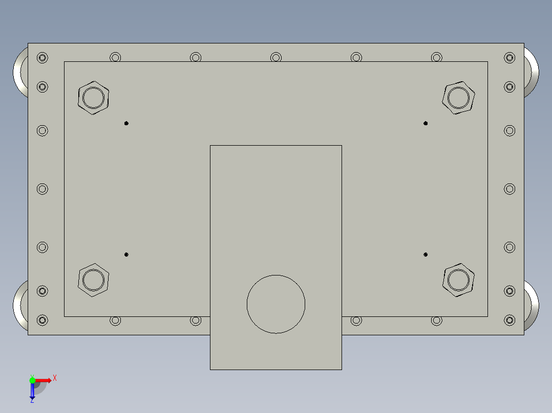 压力机转子电枢轴的压入装置俯视图