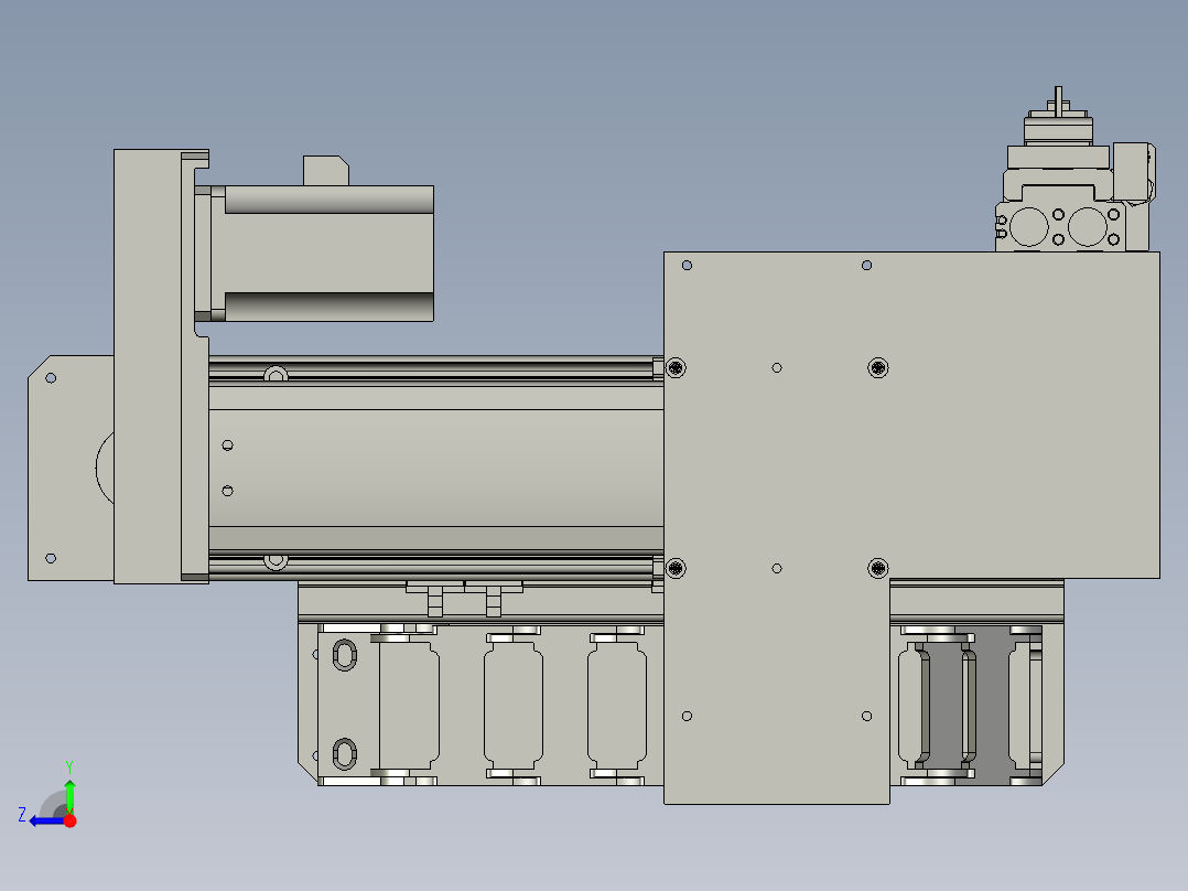 底座组装上搜件右视图