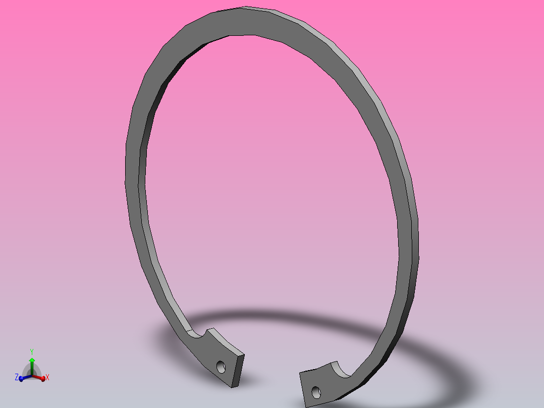 孔用弹性挡圈B型125主视图