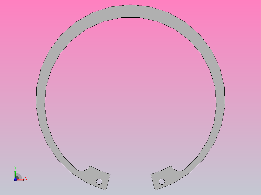 孔用弹性挡圈B型125前视图