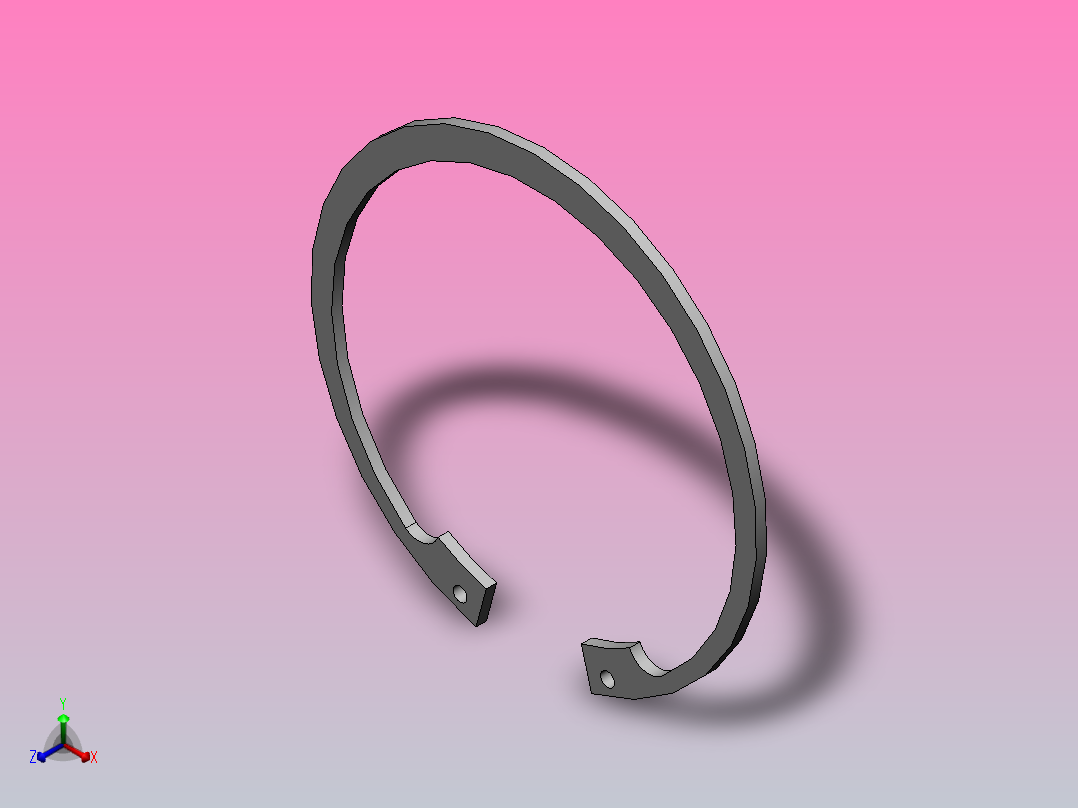 孔用弹性挡圈B型125正等轴测图