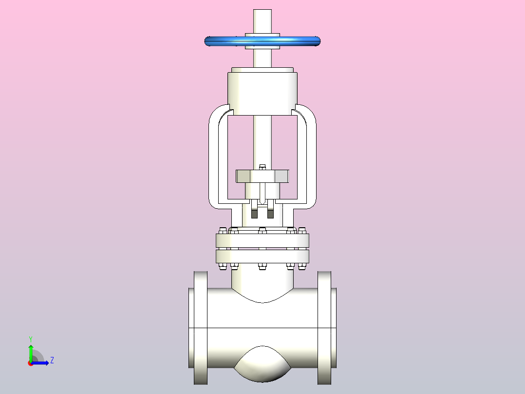 API闸阀-300Lb[14]左视图